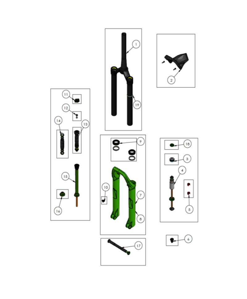 DVO AIR PISTON KIT SAPPHIRE 32