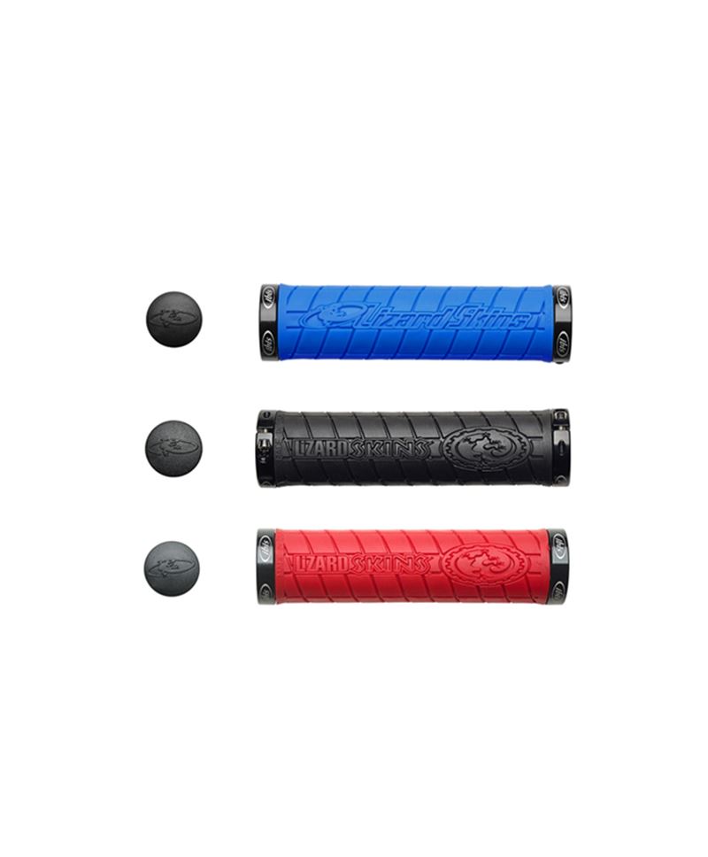 PUÑOS LIZARD SKINS LOCK-ON LOGO GRIP AZUL