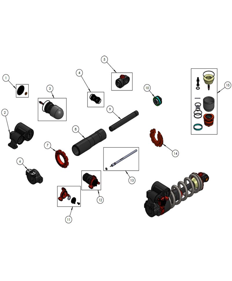 DVO AIR VALVE KIT TOPAZ GEN3-WP REF:13