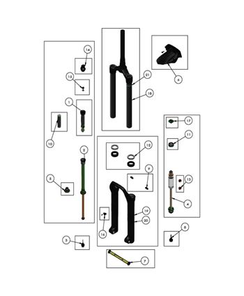 ONYX SC BOTTOM CASE ASSEMBLY - 29 - GREEN 2019 REF:19