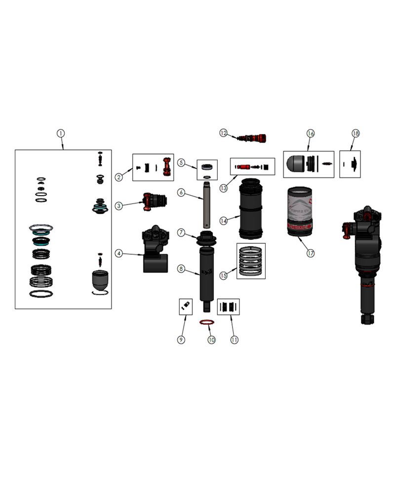 DVO COMPRESSION ASSEMBLY JADE X-WP / TOPAZ GEN3-WP REF:12/3