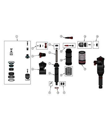 Dvo Compression Knob Kit Jade X-WP / Topaz Gen3-WP Ref: 11