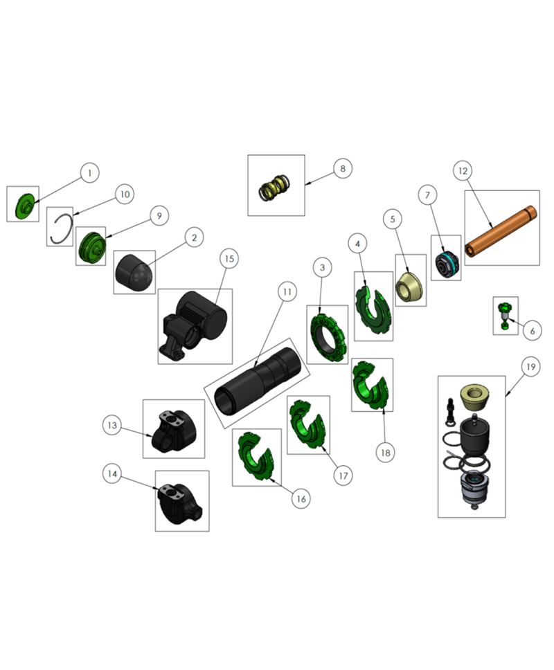 JADE X Piston Bolt Group Jade X