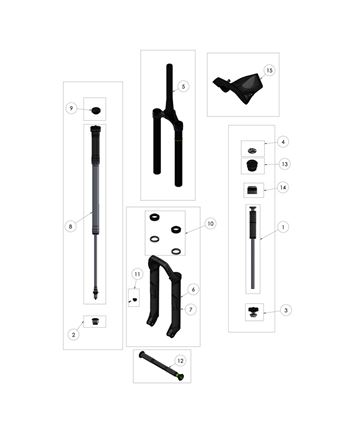 Dvo Air Top Cap Assembly + Volume Spacer Kit - D3/E3 Ref:13