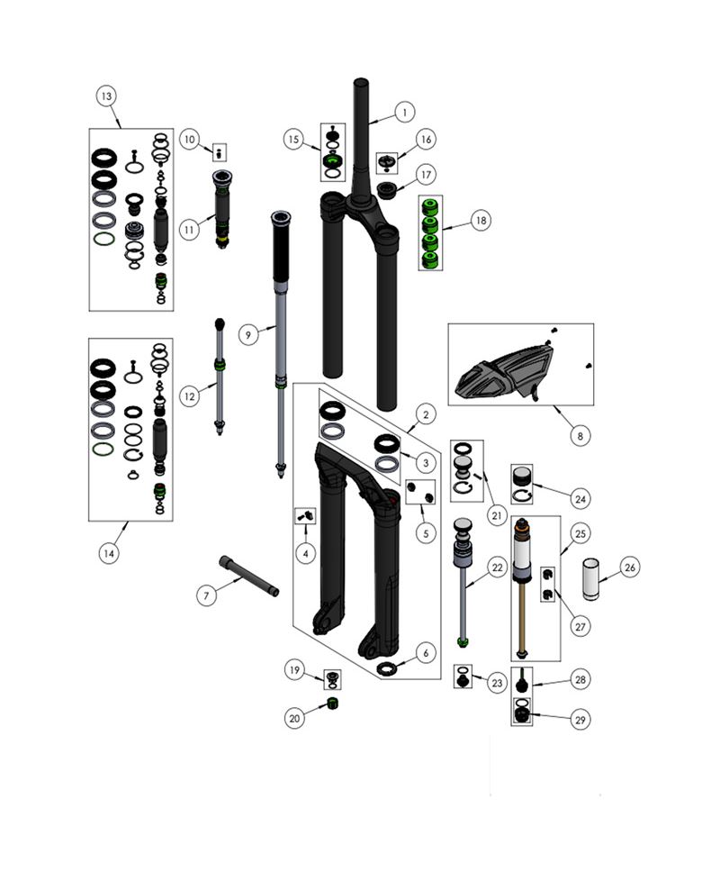 DVO AIR VOLUME REDUCER KIT (4) 10CC EACH REF 18