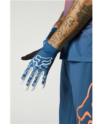 GUANTES LARGOS FOX FLEXAIR AZUL