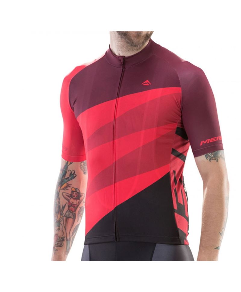 MAILLOT MANGA CORTA MERIDA ROJO-NEGRO