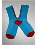 CALCETINES IBIS HD LOGO AZUL-ROJO