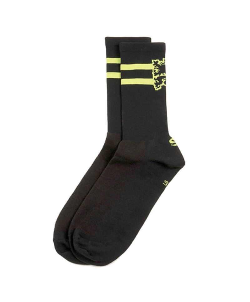 CALCETINES IBIS HK FLANDERS NEGRO-AMARILLO