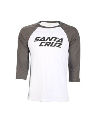 CAMISETA SANTACRUZ STACKED 3/4 BASEBALL TEE BLANCO