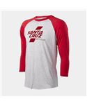 CAMISETA SANTA CRUZ SLUGER ¾ BLANCO-ROJO