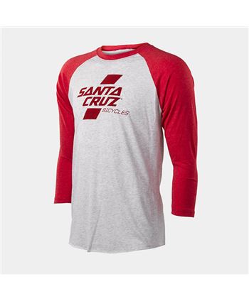 CAMISETA SANTA CRUZ SLUGER ¾ BLANCO-ROJO