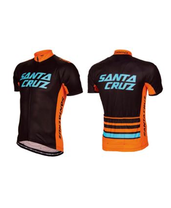 Short sleeve jersey santacruz stripes xc black-orange