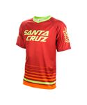 MAILLOT MANGA CORTA SANTA CRUZ STRIPED TRAIL ROJO