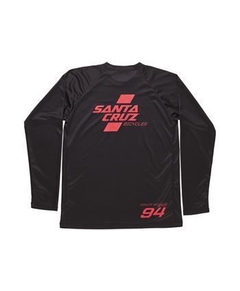 MAILLOT MANGA LARGA SANTA CRUZ TECH TEE "NEW" NEGRO-ROJO