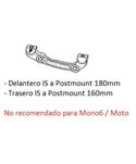 ADAPTADOR DISCO HOPE F DEL. 180 MM POST MOUNT A STD TRAS 160