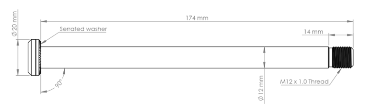 eje trasero Burgtec Yeti 174 mm